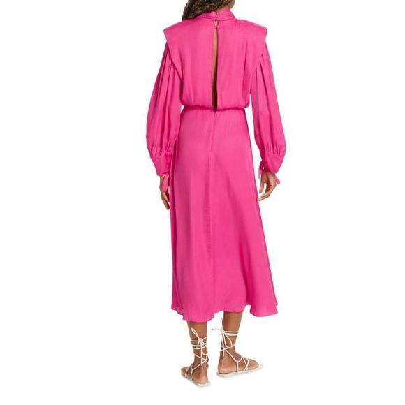 FARM RIO Draped Satin Maxi Dress Small $260 - Picture 2 of 9